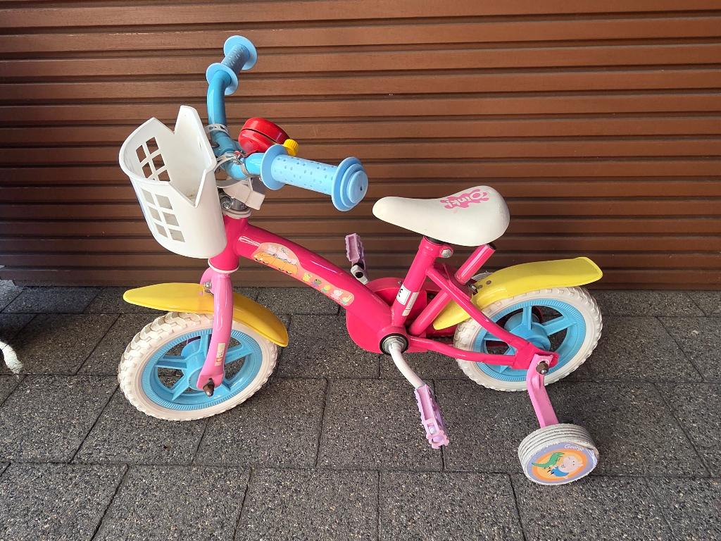 Kinderfiets Peppa Pig, Ophalen, Terugtraprem, Zijwieltjes, Minder dan 16 inch