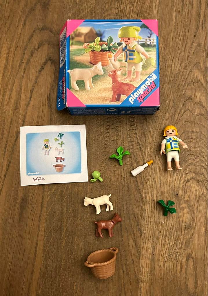 Playmobil 4674 - Meisje met geitjes, Kinderen en Baby's, Speelgoed | Playmobil, Ophalen of Verzenden, Zo goed als nieuw