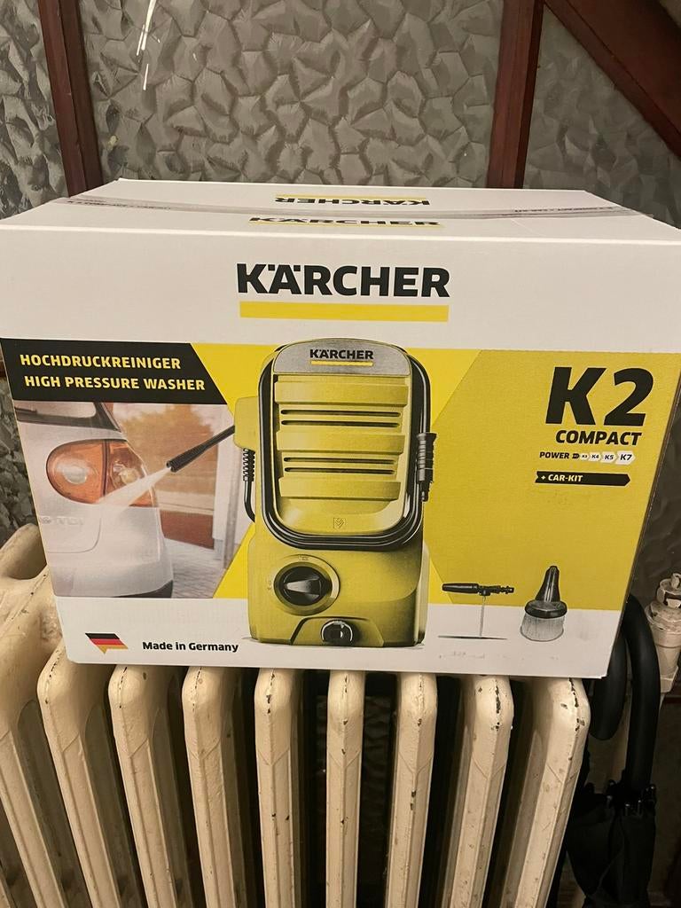 Karcher K2 compact + kit car, Tuin en Terras, Hogedrukreinigers, Ophalen, Nieuw, Elektrisch, Met autostop en -start