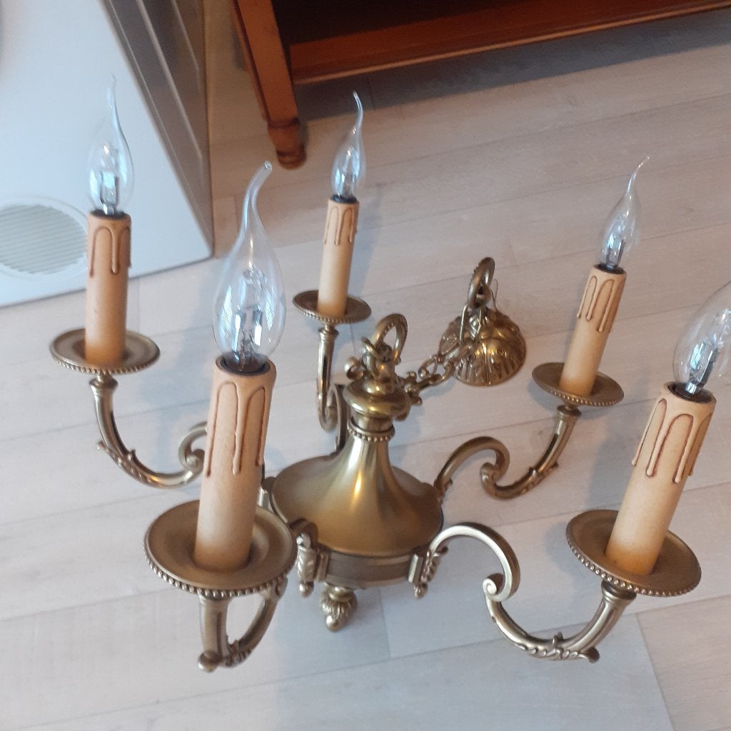 lustre à 5 branches, Enlèvement, Comme neuf, Autres matériaux, Regence