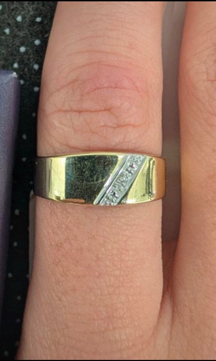 14k goude ring nieuw 19mm, 18 tot 19, Heer, Nieuw, Ophalen of Verzenden
