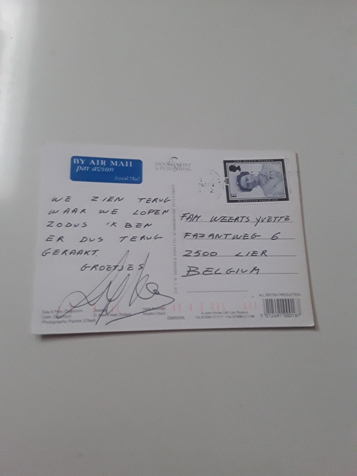 Email, Timbres & Monnaies, Enlèvement