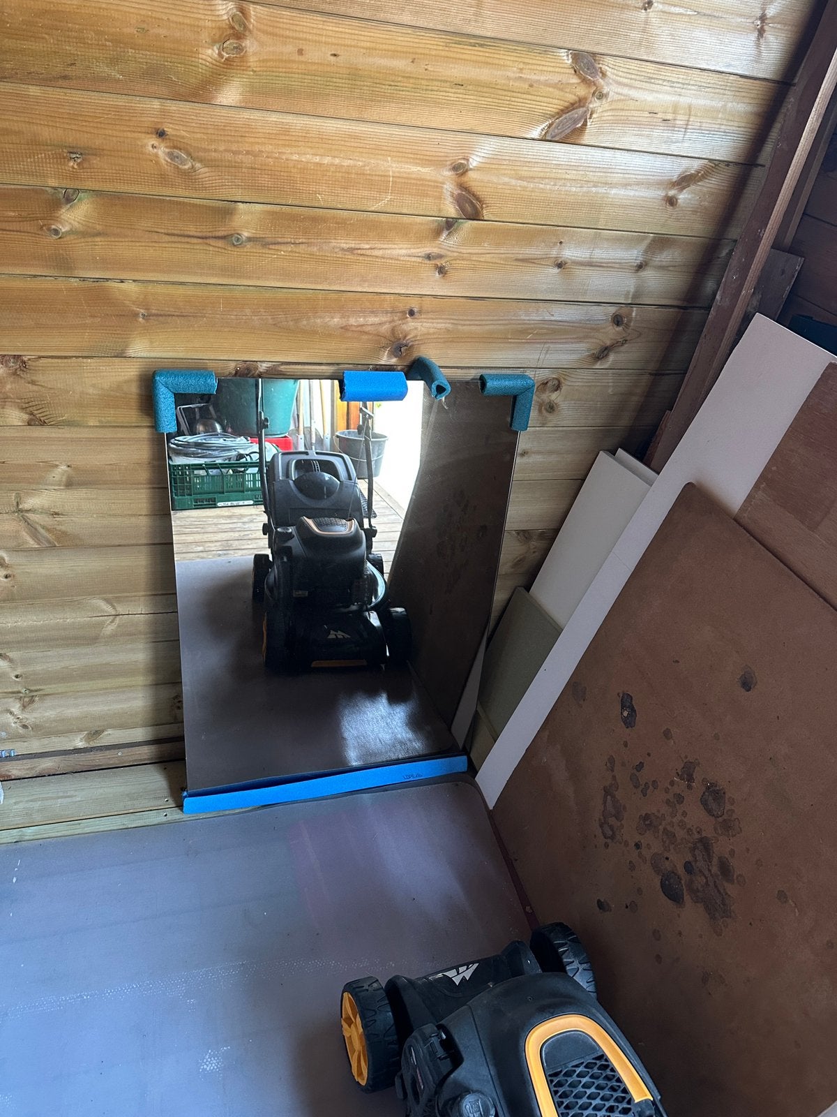 Spiegel Donker Glas, Ophalen, Gebruikt, Minder dan 100 cm, Rechthoekig