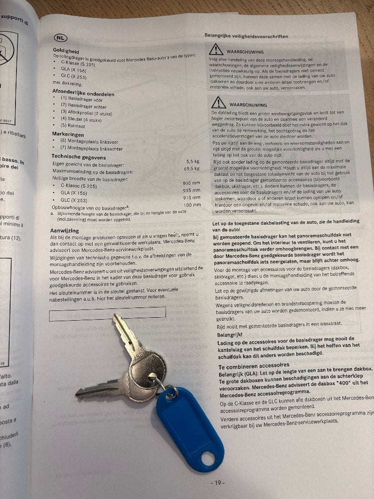 Mercedes relingdragers origineel, Auto-onderdelen, Ophalen, Gebruikt