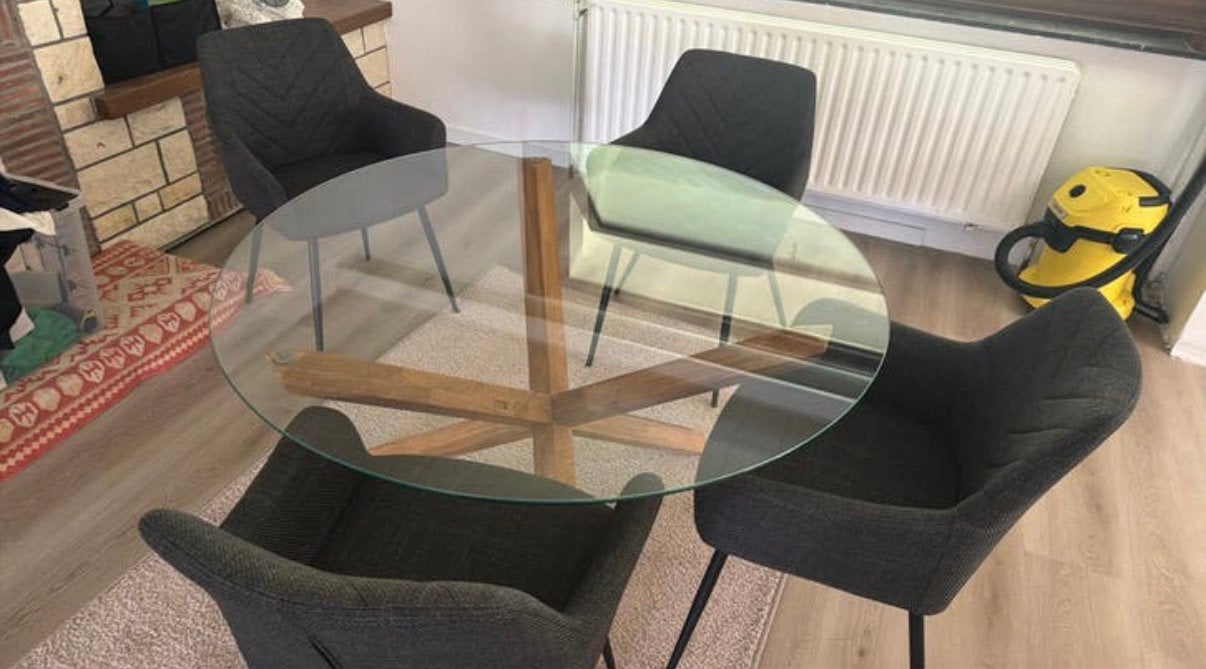 ronde tafel, Huis en Inrichting, Tafels | Eettafels, Ophalen, Zo goed als nieuw
