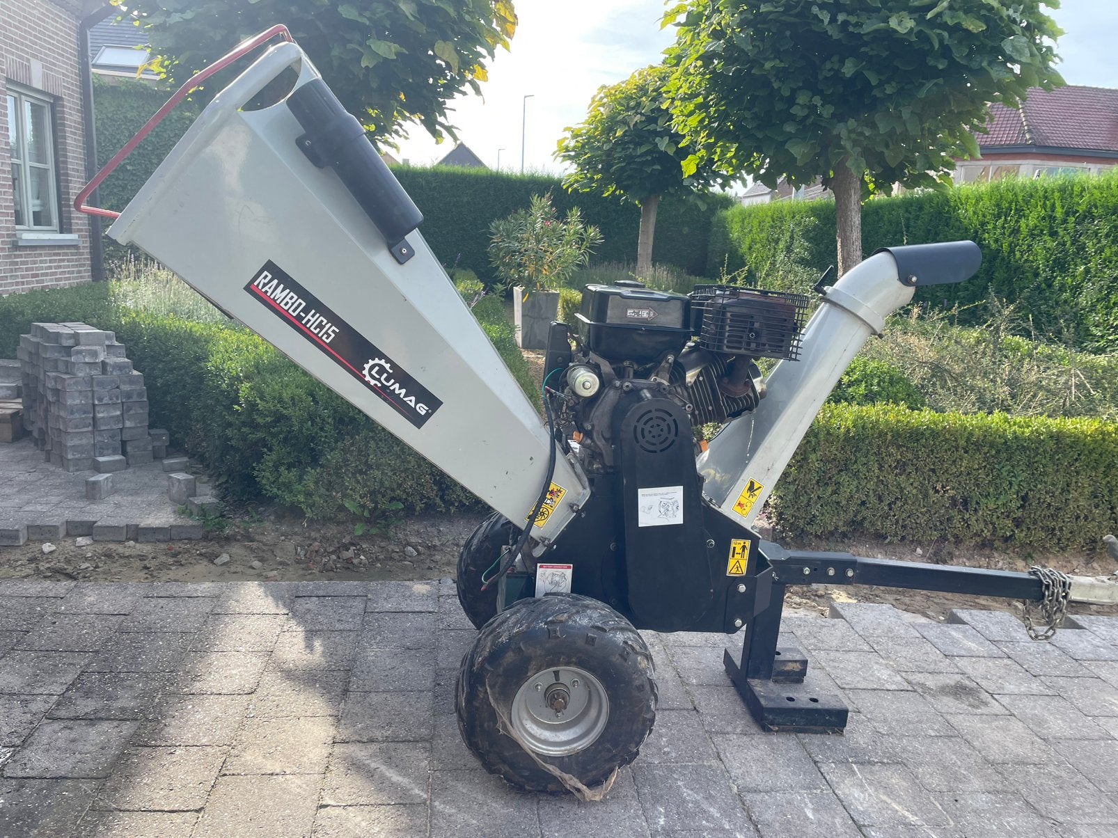 Hakselaar benzine lumag HC15 2018, Tuin en Terras, Ophalen, Zo goed als nieuw, Benzine