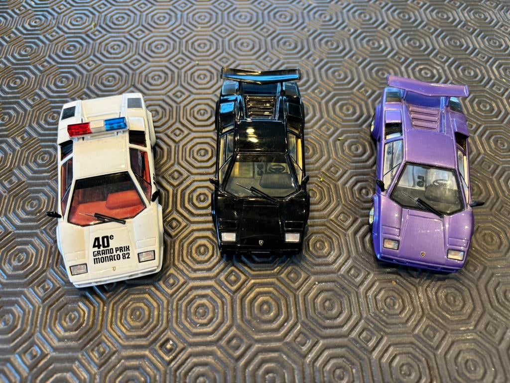 3 x Lamborghini Countach 5000 1/43 IXO, Enlèvement ou Envoi, Comme neuf, Voiture, Autres marques