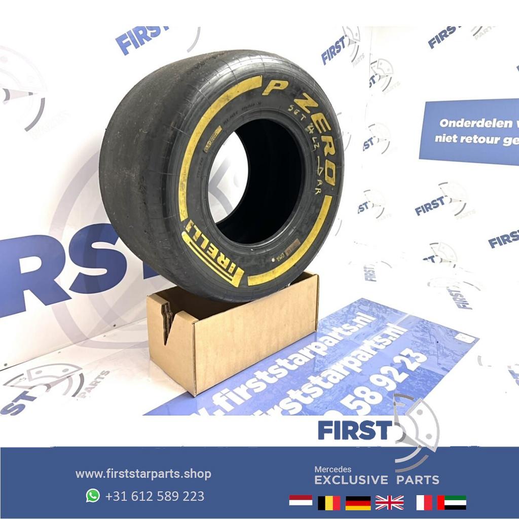 ORIGINELE FORMULE 1 Pirelli P ZERO BAND F1 SLICK MEDIUM GEEL