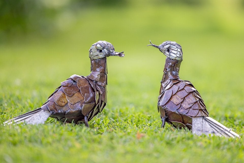 Beaux oiseaux - canards en métal, Antiquités & Art, Enlèvement ou Envoi