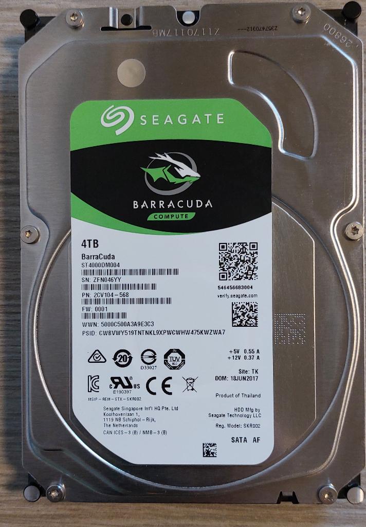 SEAGATE BARRACUDA 4T HARDE SCHIJF - Zo goed als nieuw, Computers en Software, Harde schijven, Intern, 4 Teras, Ophalen of Verzenden