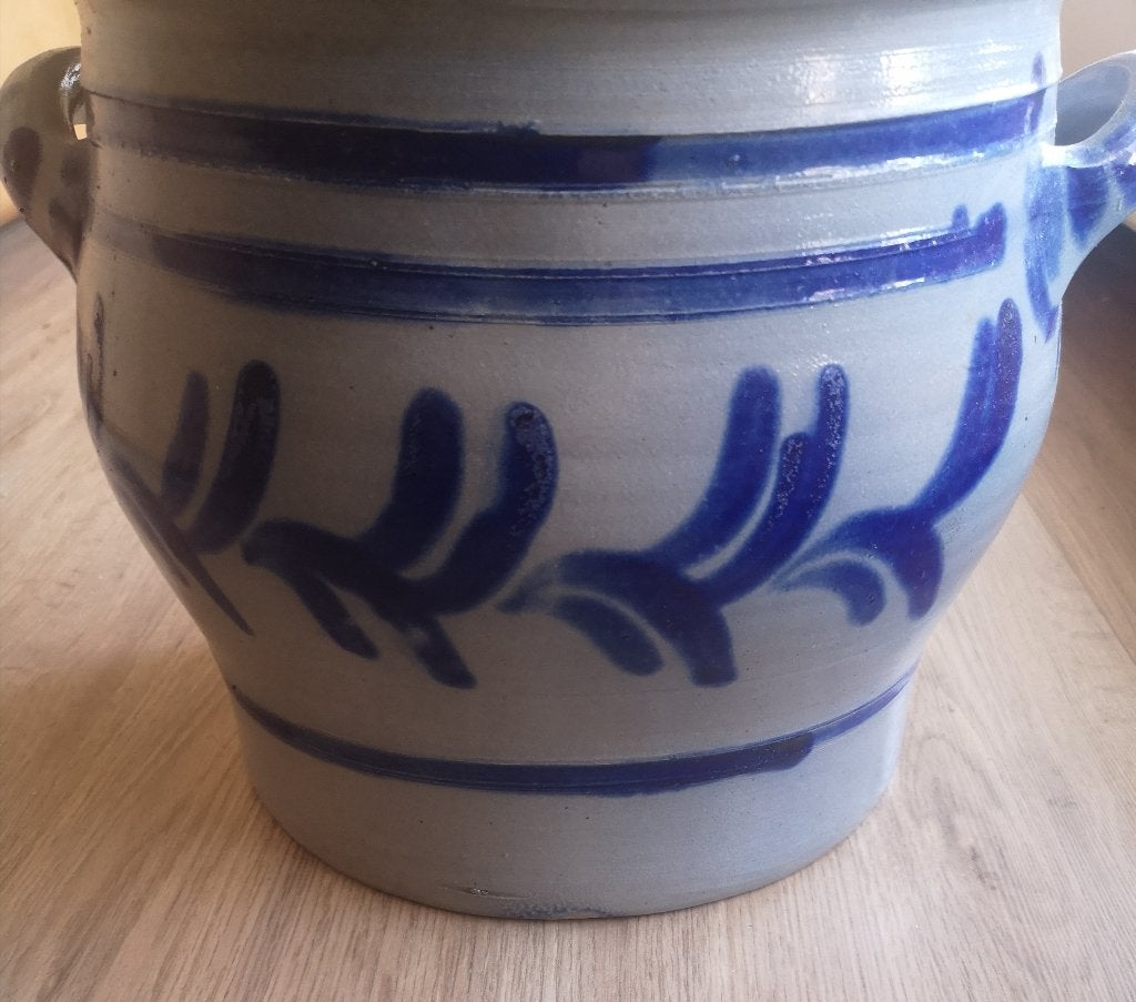 Blauwe Aarden pot 24 cm hoog, Ophalen of Verzenden