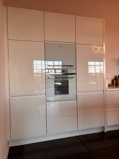 Keuken - gebroken wit hoogglans, Huis en Inrichting, Ophalen, Gebruikt, Overige materialen, Greeploos