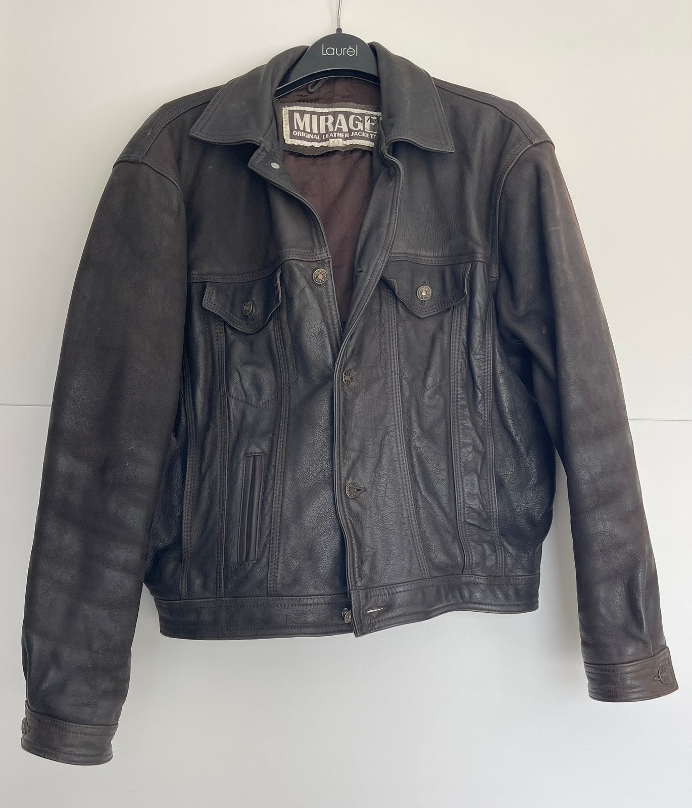 Leren jas, gevoerd, maat L, Kleding | Heren, Jassen | Winter, Maat 52/54 (L), Ophalen