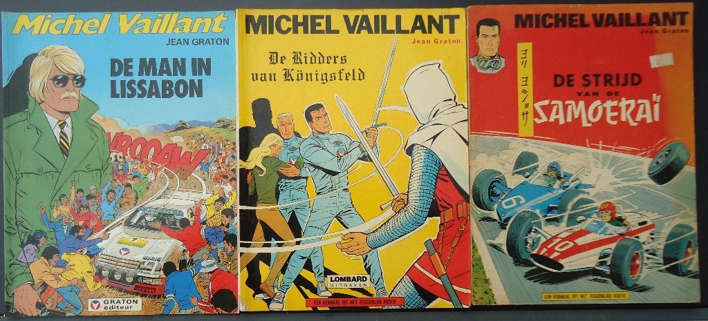 9 strips Michel Vaillant, Meerdere stripboeken, Ophalen of Verzenden, Gelezen, Jean Graton