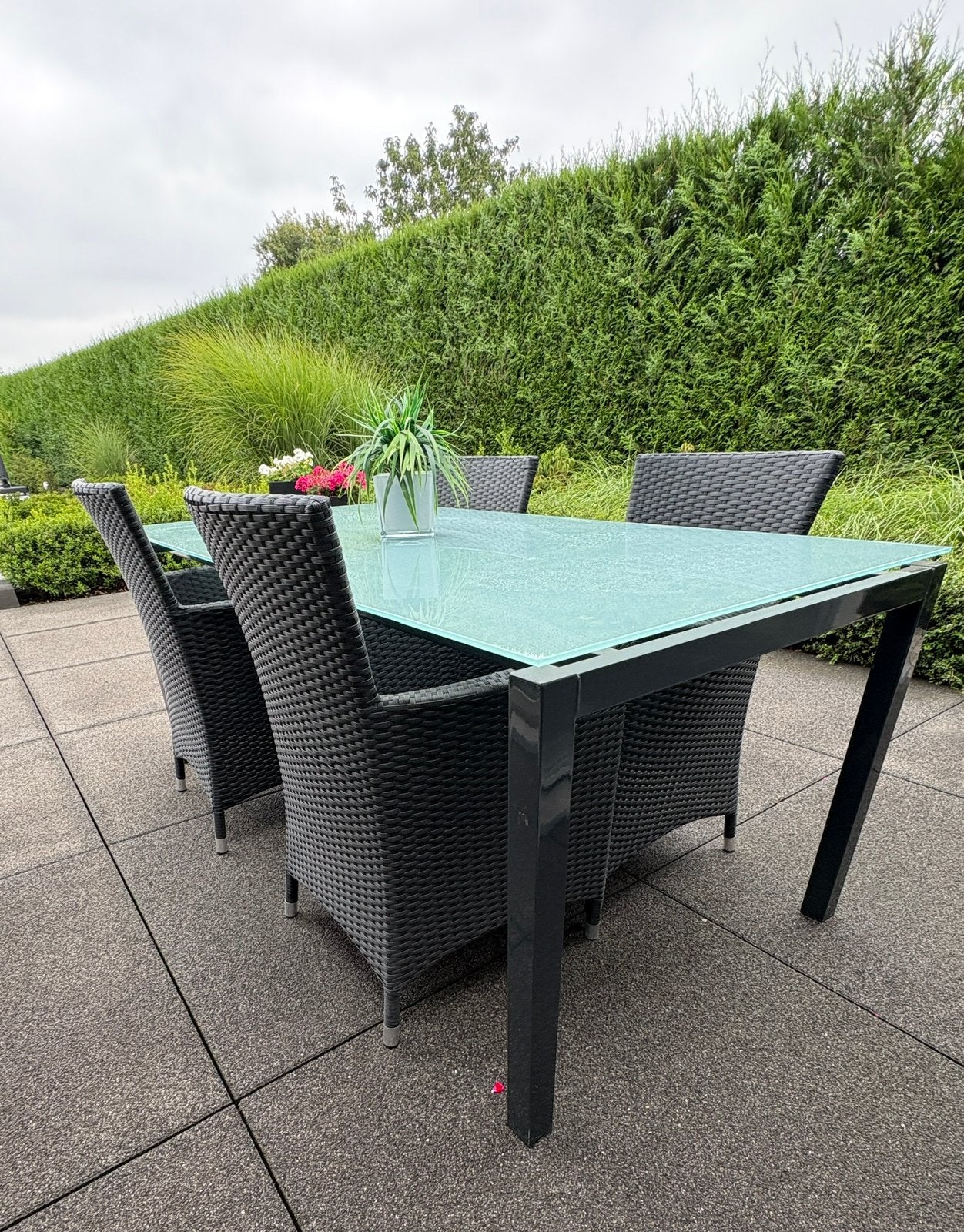Tuintafel +4 stoelen, Ophalen, 4 zitplaatsen, Gebruikt, Eettafel
