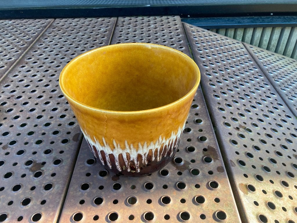 Vintage bloempot, Tuin en Terras, Ophalen, Rond, Zo goed als nieuw, Binnen