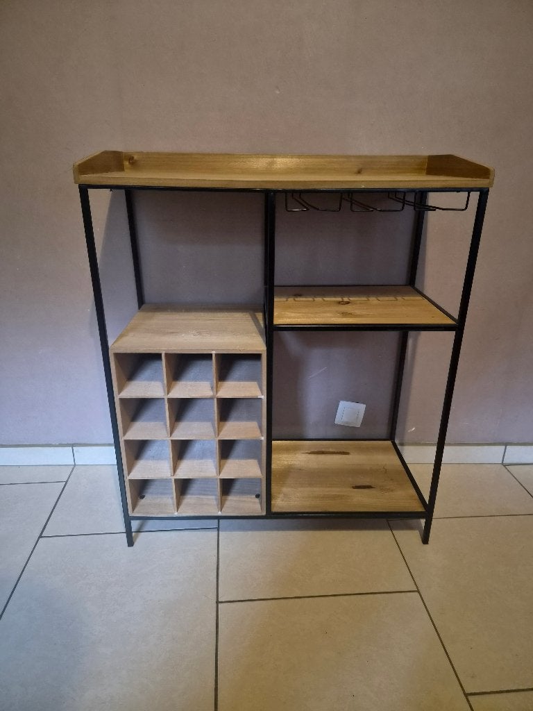 Meuble-bar, 25 à 50 cm, Avec tablette(s), Moins de 100 cm, Pin