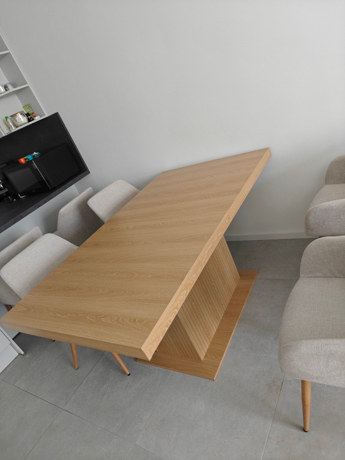 Uitschuifbare Eettafel 90x160(200), Ophalen