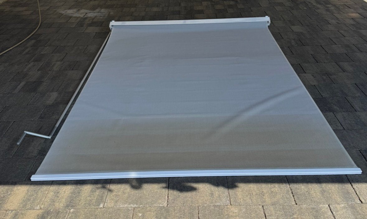 Set 2 verticale jaloezieën B 175 cm L tot 240 cm uitrolbaar, Tuin en Terras, Zonneschermen, Ophalen, Gebruikt, Minder dan 250 cm