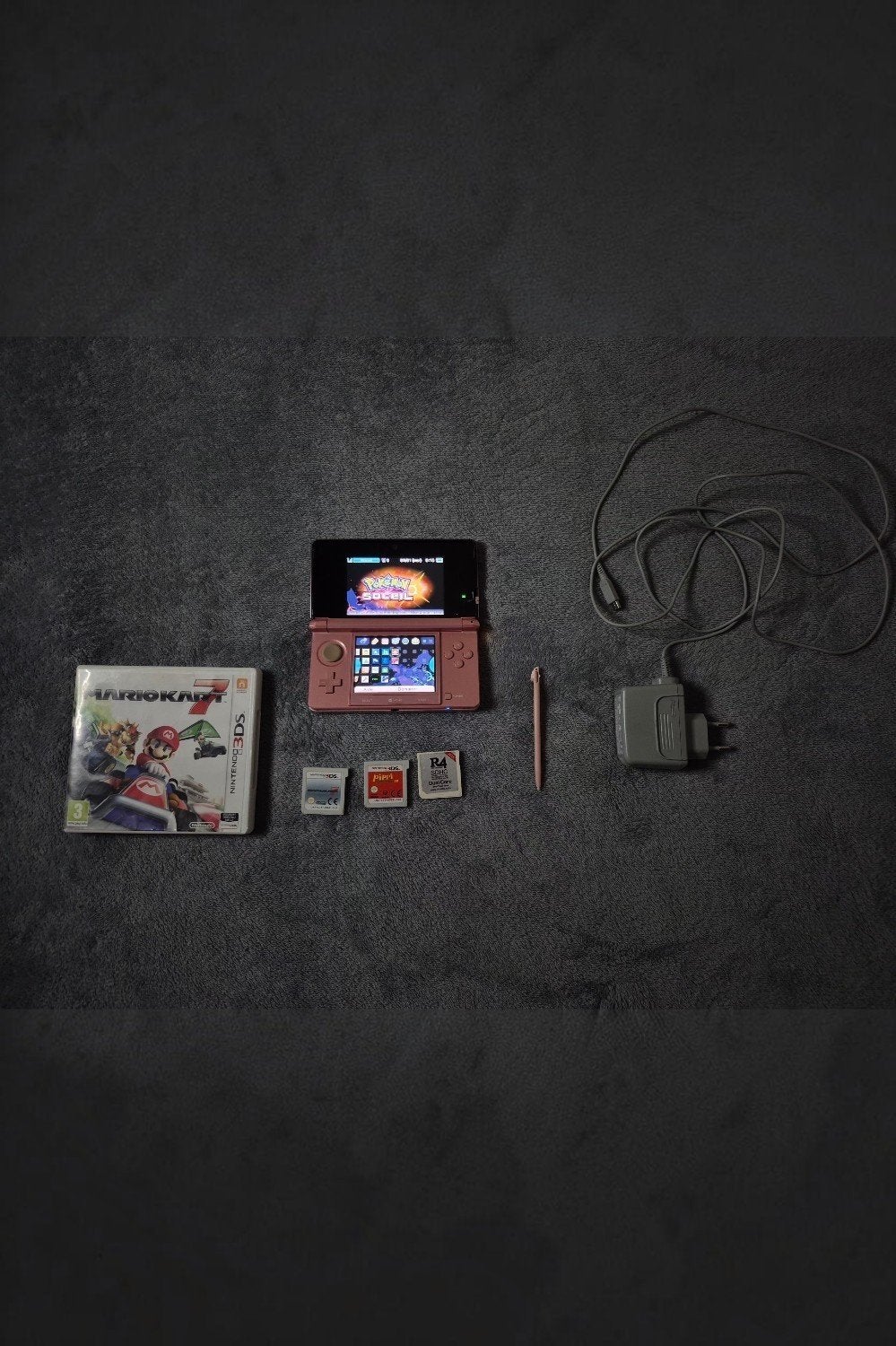 Nintendo 3DS Rose Custom - volledige set, Games en Spelcomputers, Spelcomputers | Nintendo Game Boy, Gebruikt, Overige modellen