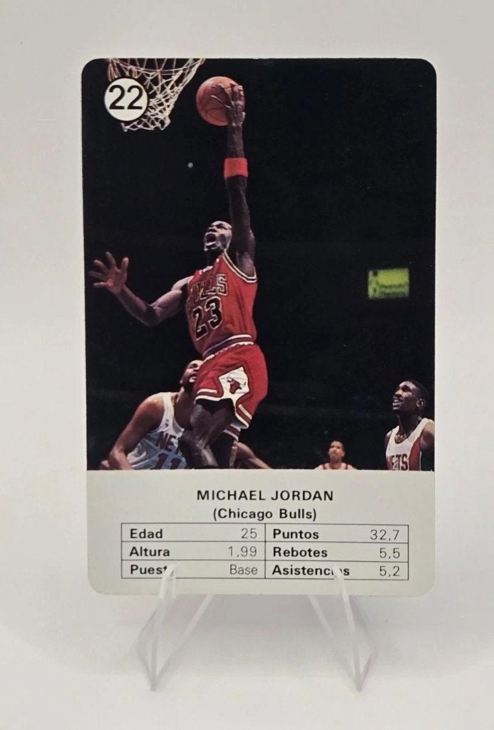 NBA '88 Spanish Fournier Estrellas #22 Michael Jordan MINT, Verzenden