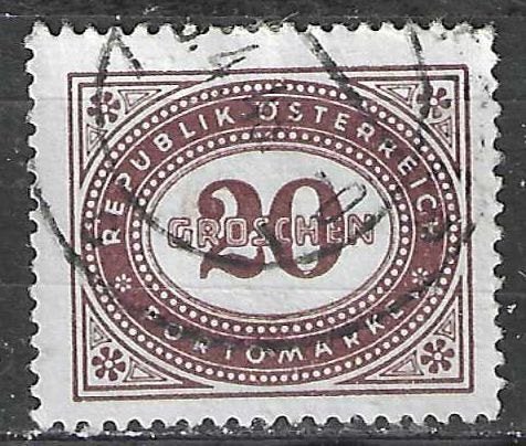 Autriche 1947 - Yvert 211TX - Timbre fiscal - 20 g (ST), Envoi, Affranchi