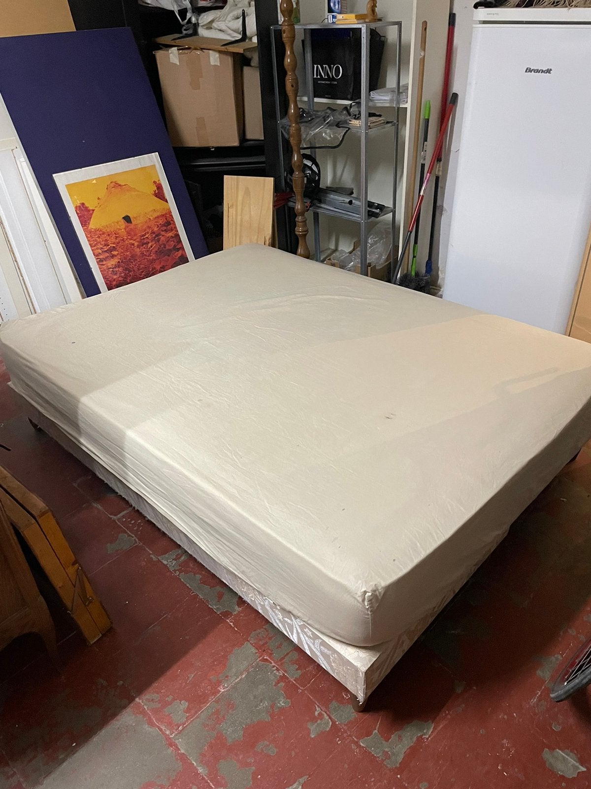 Bed + matras, 140 cm, Enlèvement, Utilisé, Deux personnes