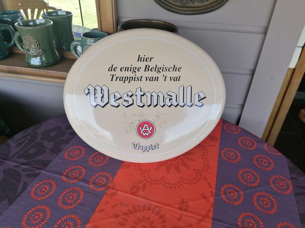 Émaille bord Westmalle-Trappist., Ophalen of Verzenden