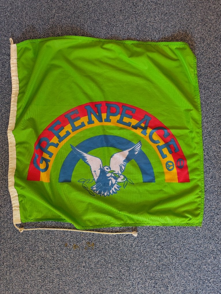 Greenpeace vlag, Ophalen of Verzenden, Gebruikt