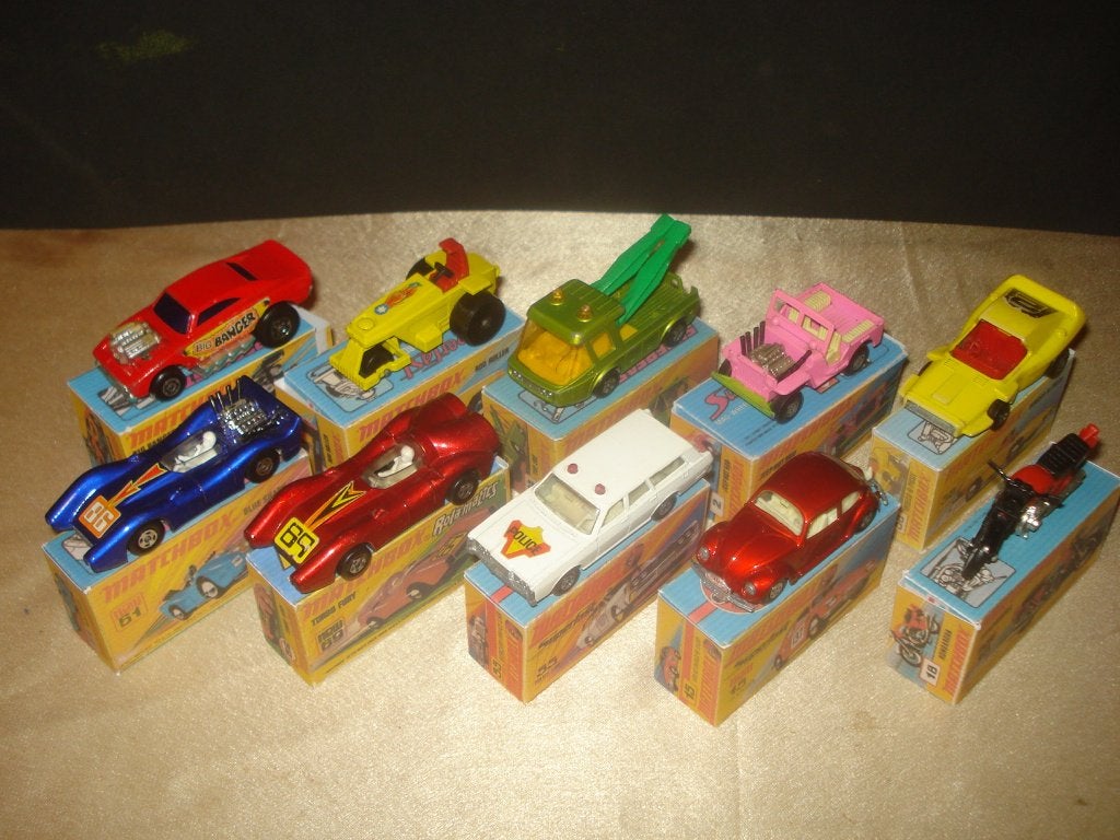 MATCHBOX Superfast Lot 5 de 10 Voitures + Boîtes Reproduites, Enlèvement ou Envoi, Comme neuf, Voiture