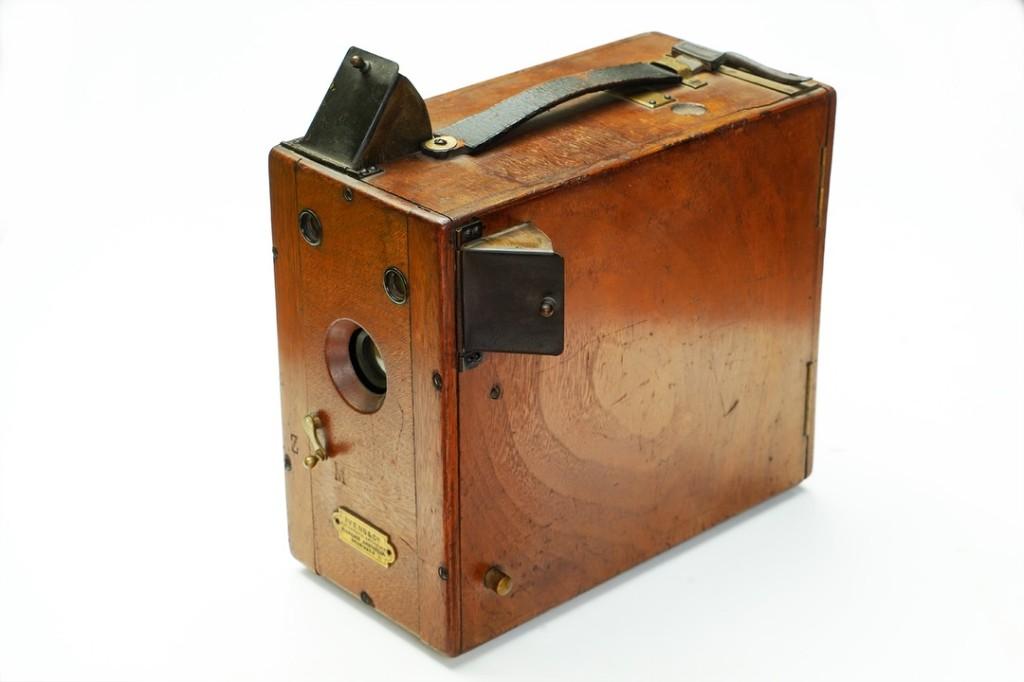 Ivens detective camera, tropical version in mahogany wood, Verzamelen, Foto-apparatuur en Filmapparatuur, Ophalen of Verzenden