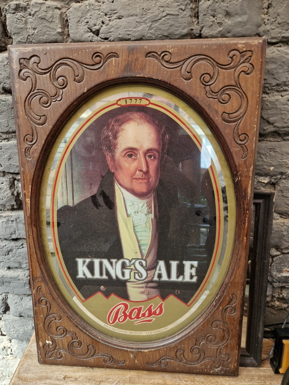 zeldzame vintage reclamespiegel, Ophalen, Rechthoekig