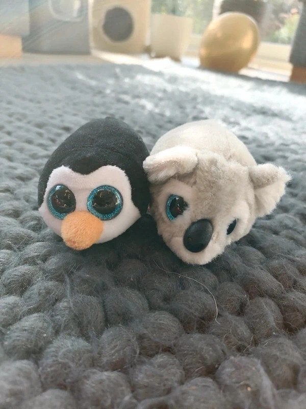 2 kleine Ty knuffels - koala en pinguïn, Ophalen, Zo goed als nieuw, Overige typen, Ty