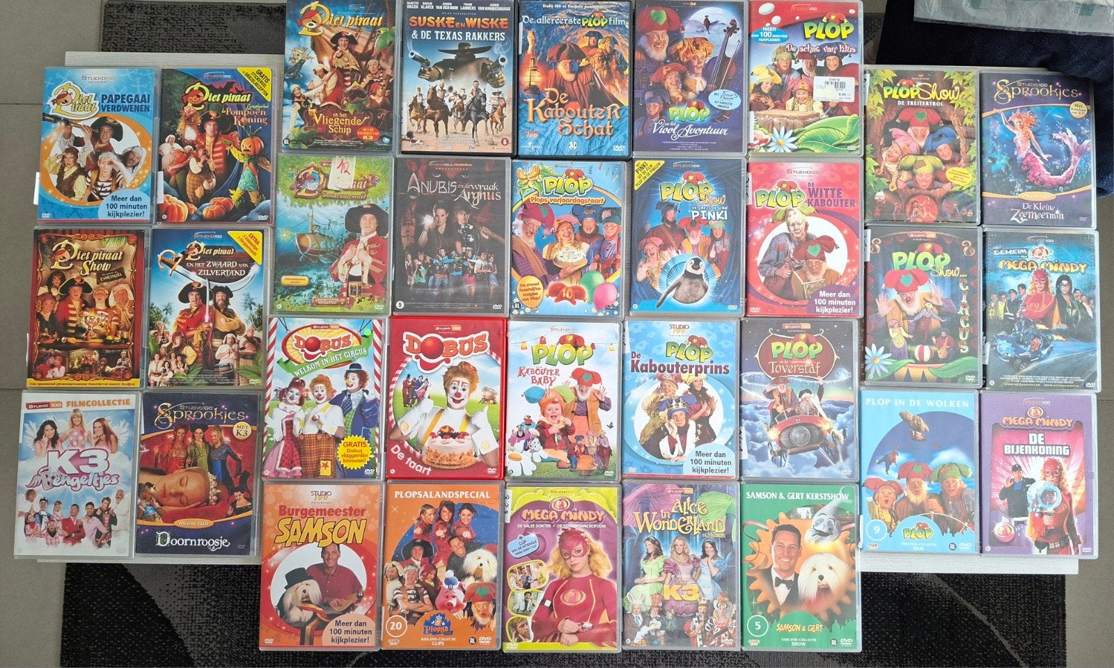 kinderdvds in 1 lot samson en gert en veel meer, Ophalen of Verzenden