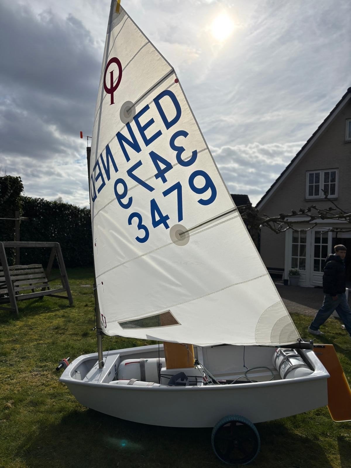 Prêt pour la course Ovington Optimist 2023, Optimist, Enlèvement, Gouvernail