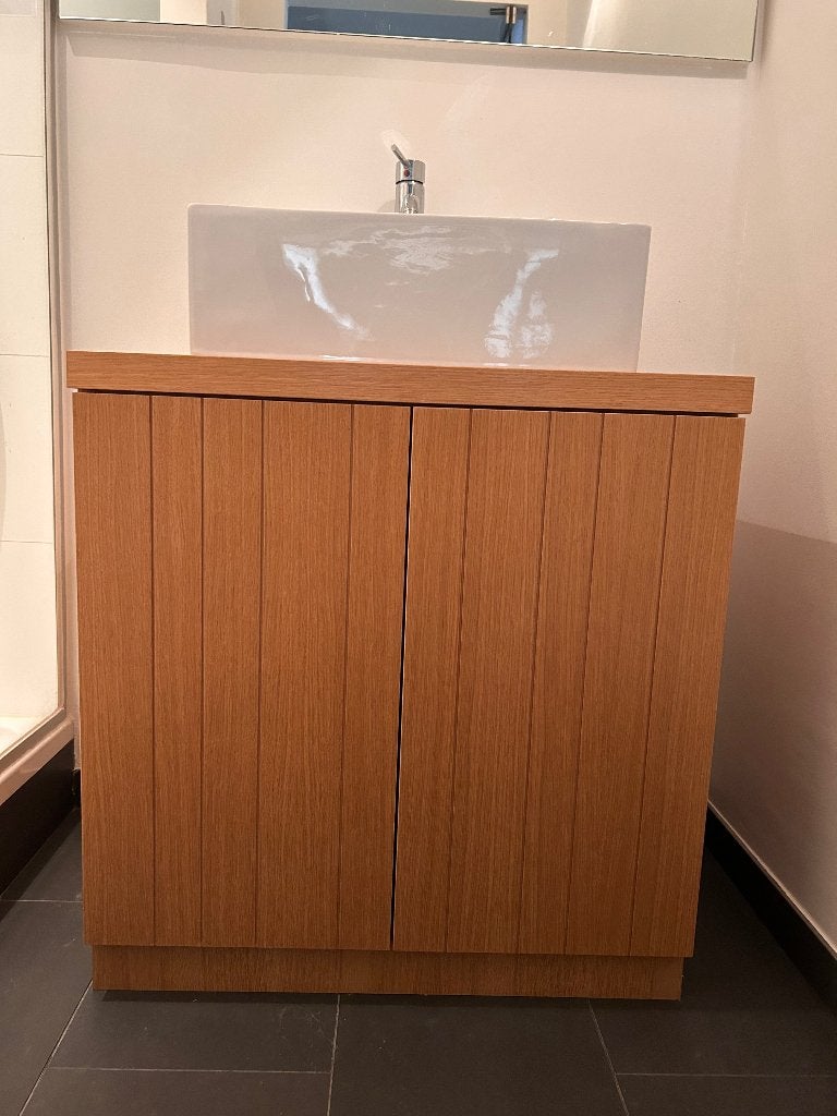 Badkamermeubel incl wasbak en kraan, Ophalen, Gebruikt, 50 tot 100 cm, Minder dan 100 cm