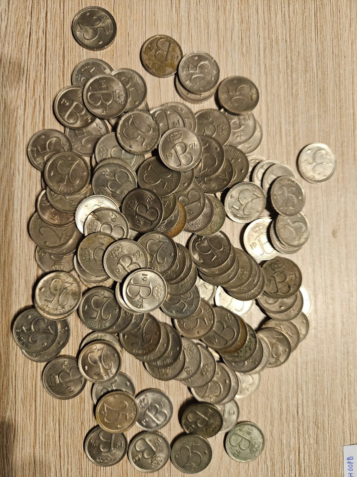 25 centiem boudewijn, Enlèvement ou Envoi, Monnaie
