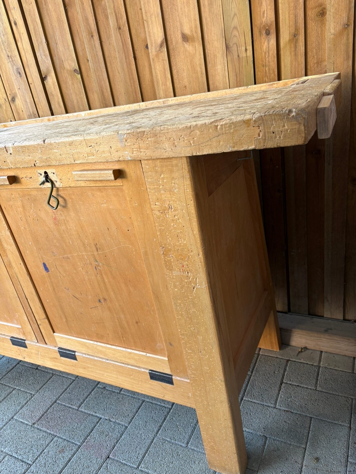 Oude mooie vintage houten werkbank, Ophalen