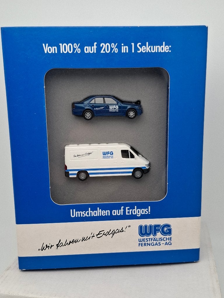 Wiking set special edition Ferngas Dortmund WFG 2 x Mercedes, Hobby en Vrije tijd, Verzenden, Zo goed als nieuw, Auto, Wiking