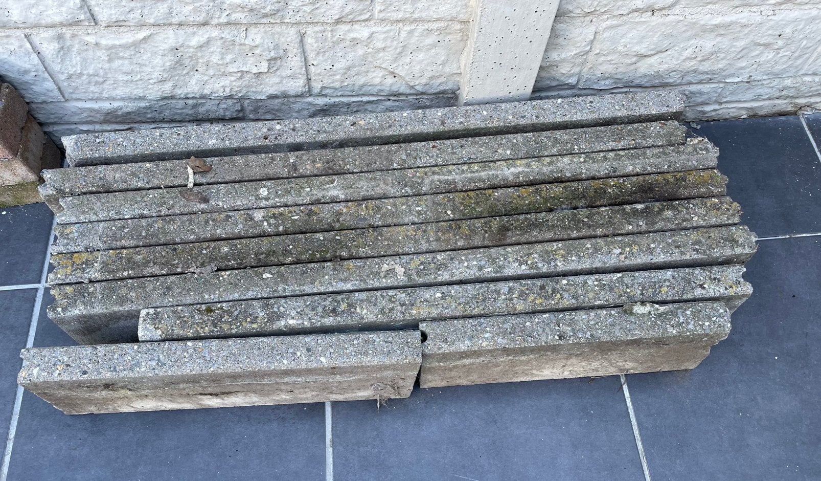 7 borduren van 5cm dik en 15cm hoog, Enlèvement, Comme neuf