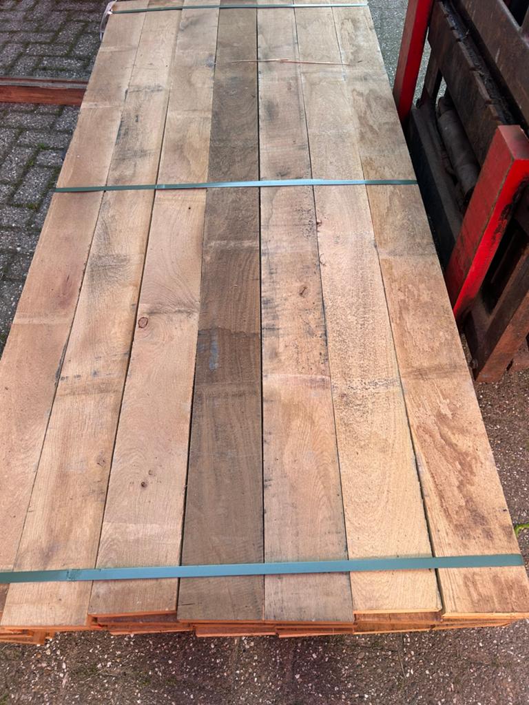 Partij eiken planken te koop 120x27 mm 150/250 cm lengte, Bricolage & Construction, Bois & Planches, Neuf, Planche, Chêne, 200 à 250 cm