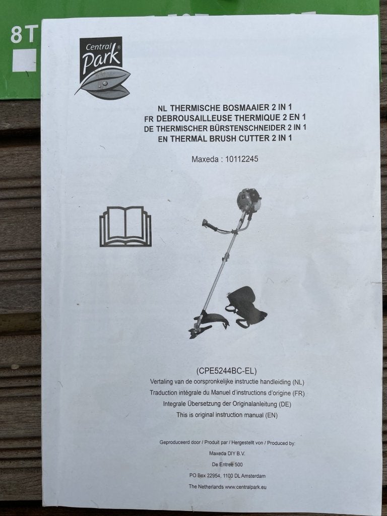 Bosmaaier op benzine 2 in 1 , merk Central Park, Benzine, Nieuw, 30 tot 50 cm, Ophalen