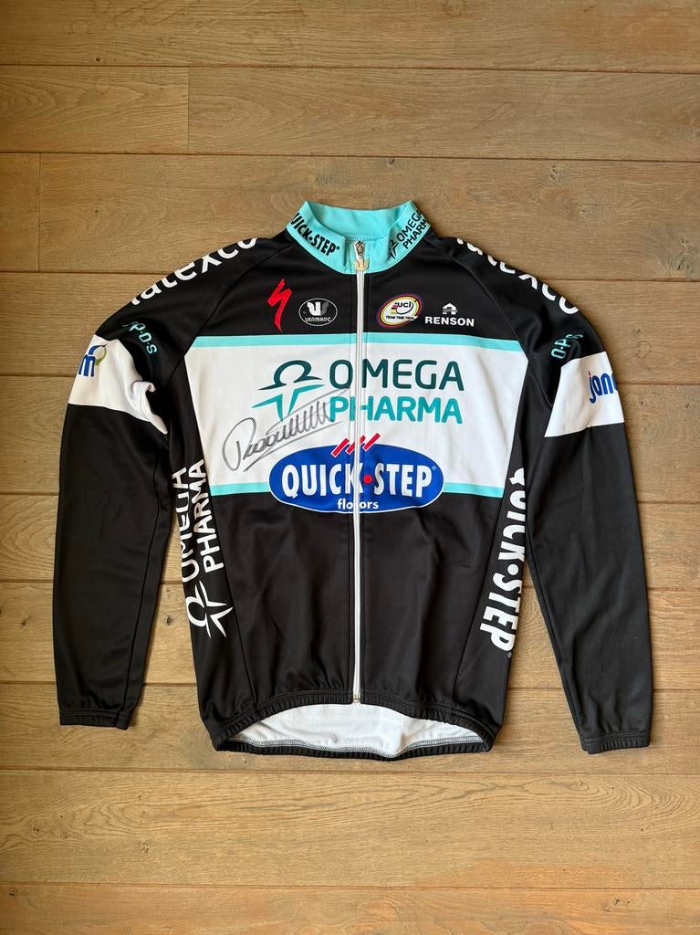 Tom Boonen wielertrui met lange mouwen (gesigneerd), Enlèvement, Comme neuf, Vêtements
