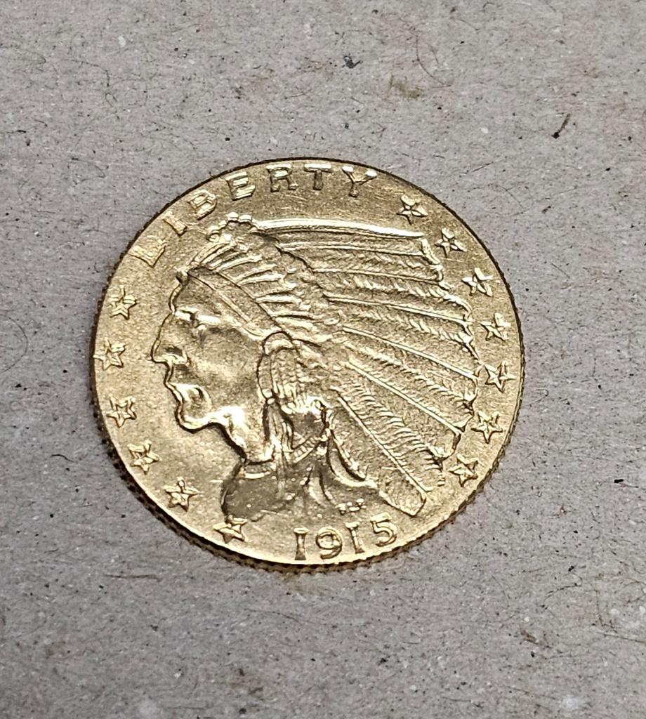 2.5 dollar usa, Ophalen of Verzenden, Midden-Amerika, Losse munt, Goud