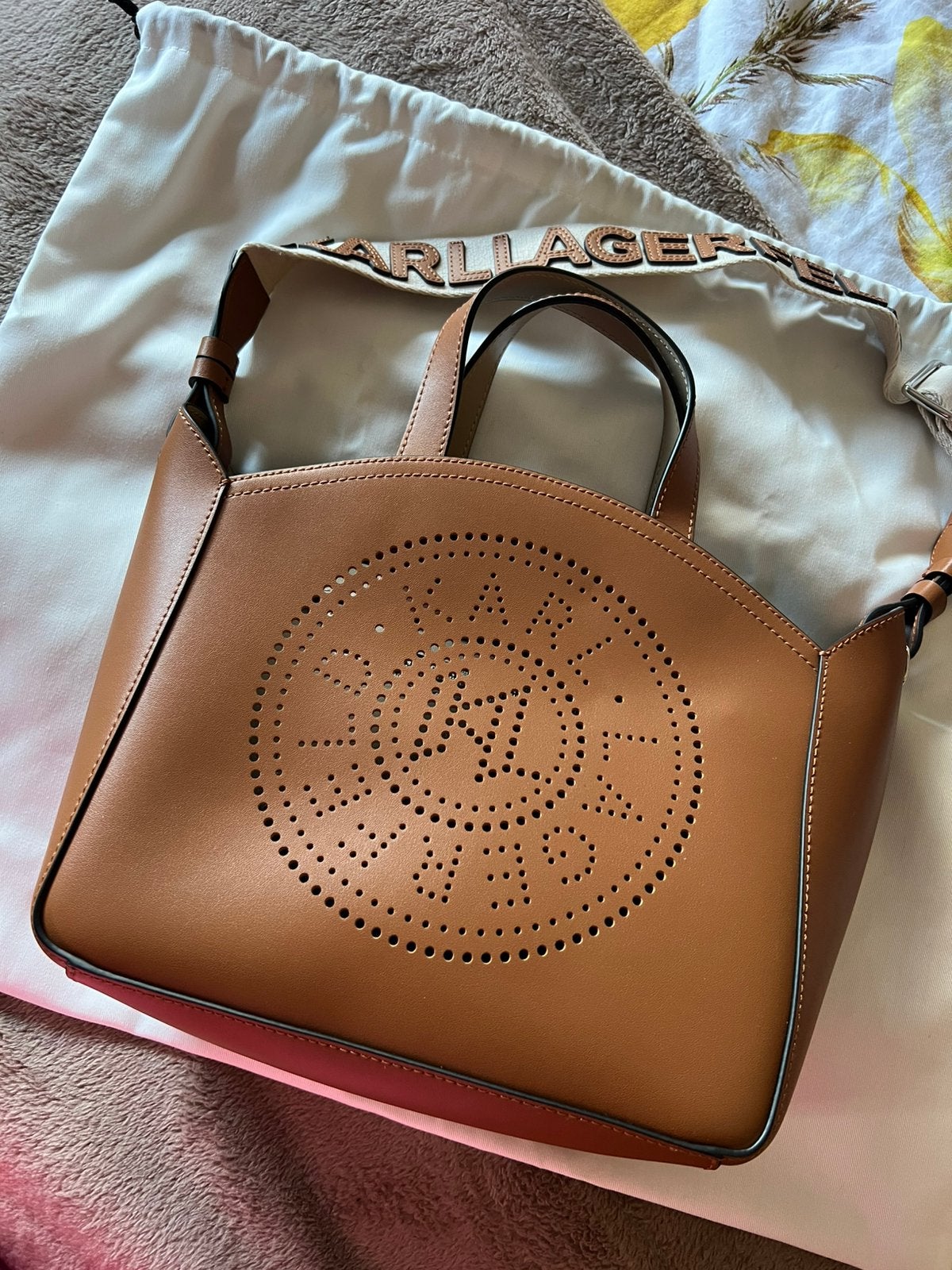 Karl Lagerfeld tote bag, Ophalen of Verzenden, Nieuw, Bruin, Handtas