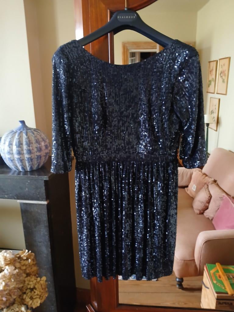 robe bleu nuit à paillettes de soirée taille +/' 40, Vêtements | Femmes, Habits de circonstance, Neuf, Taille 38/40 (M), Robe de cocktail