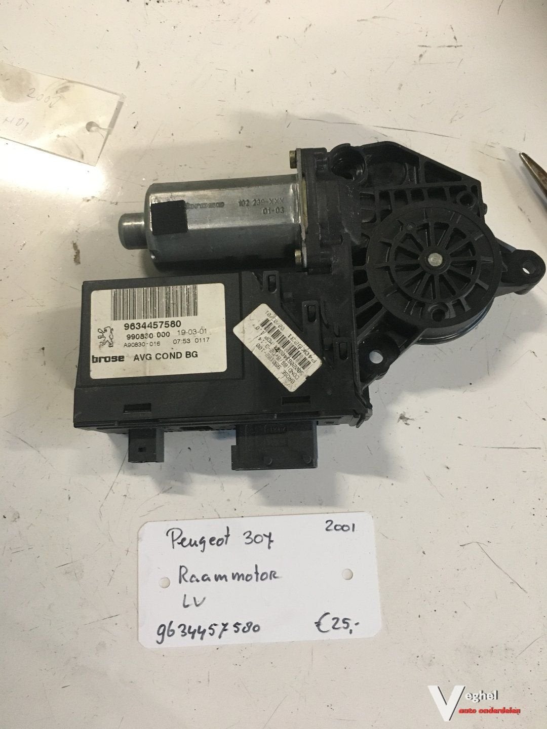 Peugeot 307 2001 Raammotor linksvoor, Gebruikt, -, -, Ophalen of Verzenden