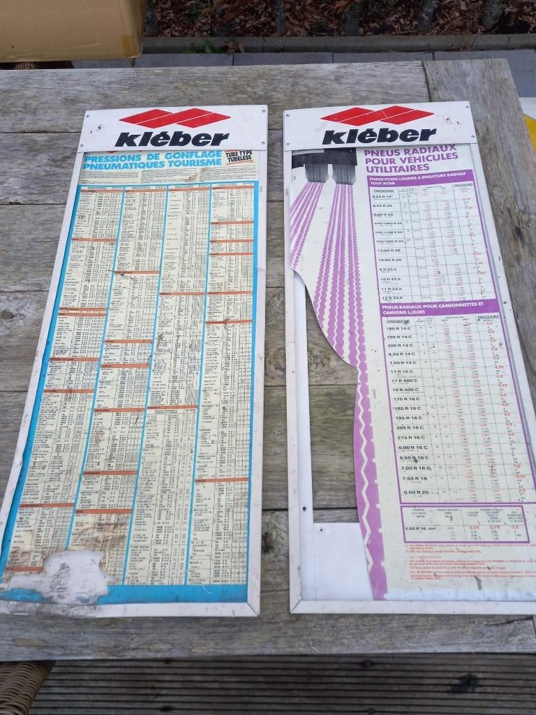 présentoirs publicitaires KLEBER par pièce, Collections, Enlèvement ou Envoi, Utilisé, Panneau publicitaire