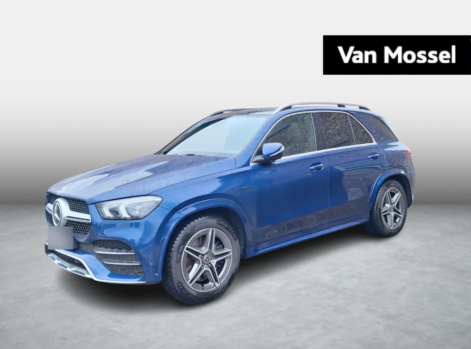 Mercedes-Benz GLE 350 e 4MATIC + AMG LINE + PANORAMISCH DAK, Stof, Gebruikt, Blauw, GLE