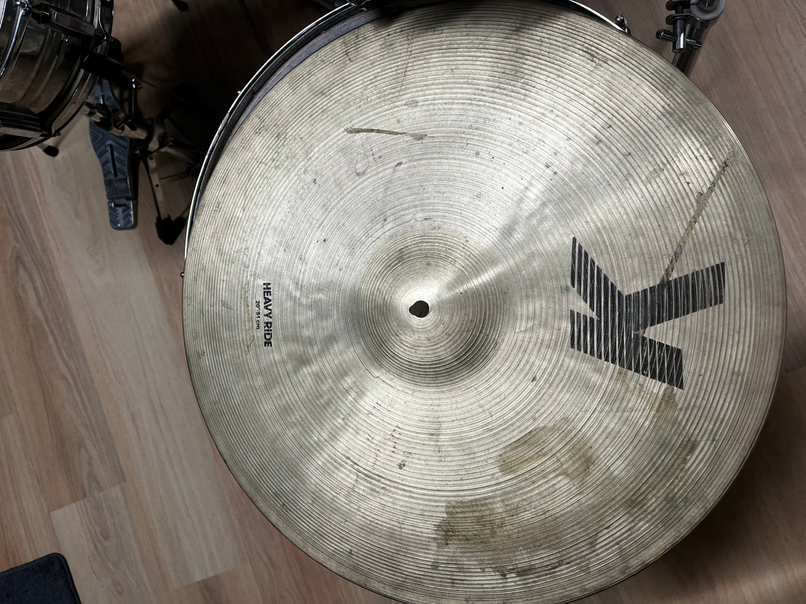 Zildjian K Heavy Ride 20” - Cracked, Muziek en Instrumenten, Ophalen, Gebruikt
